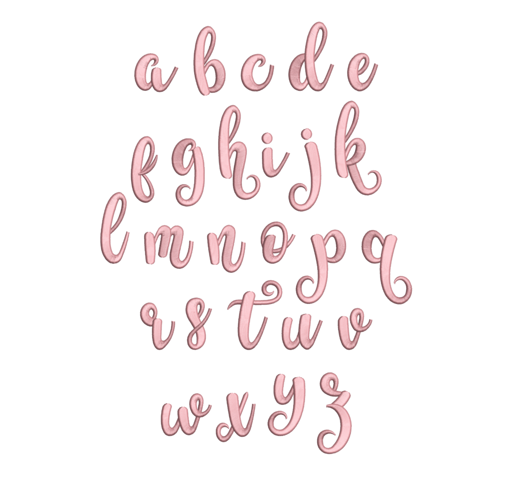 Evelyn Script machine embroidery font design file three sizes includes ...